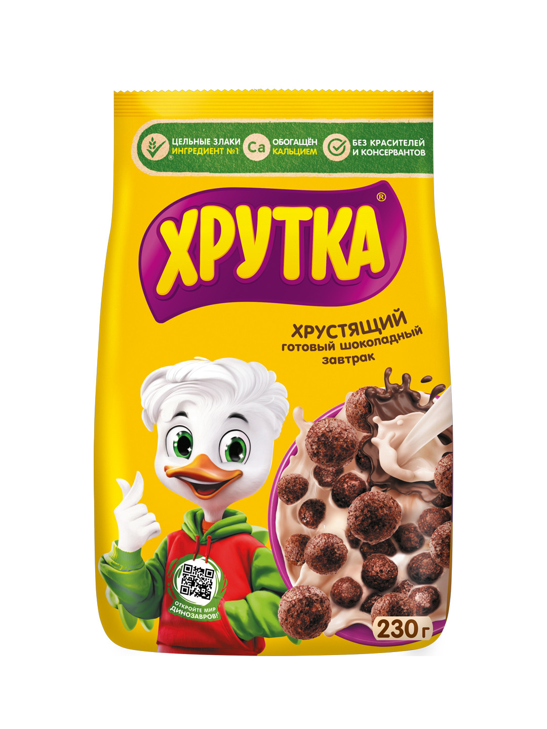 Готовый завтрак "Хрутка" шоколадный (дойпак), 230 г
