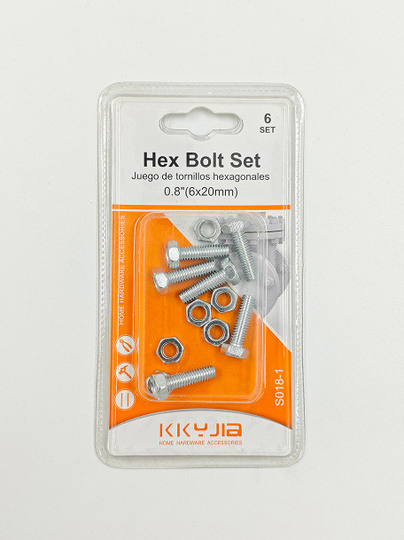 Набор болтов с шестигранной головкой 6×20 мм 6 комплектов (Hex Bolt Set)