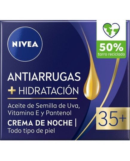 Крем для лица Nivea / Энергия молодости 35+ ночной антивозрастной против морщин, 50 мл