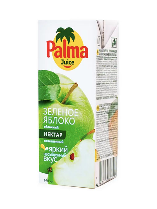 Сок "Palma" Зелённое яблоко 1 л.
