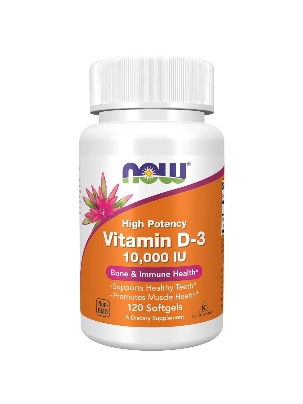 Витамин Д-3 NOW Vitamin D3 10000 МЕ 120 капсул