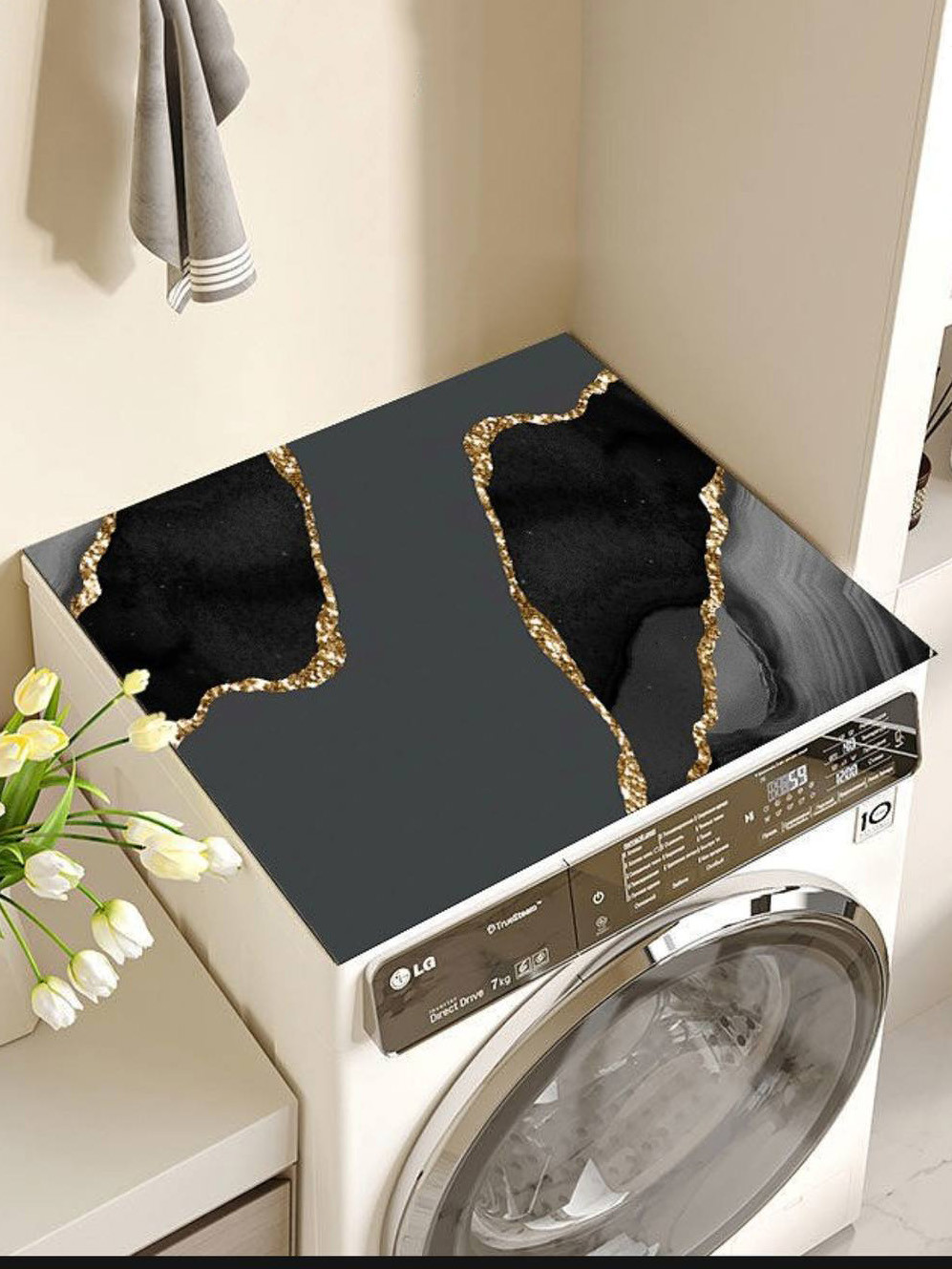 Защитная накладка на стиральную машину "Black & Gold" 60*60см