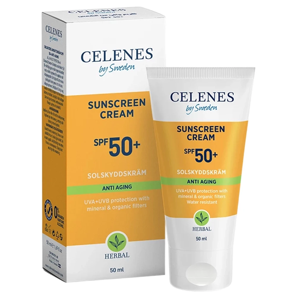 Солнцезащитный крем для лица для морщин CELENES SPF 50+ 50ml