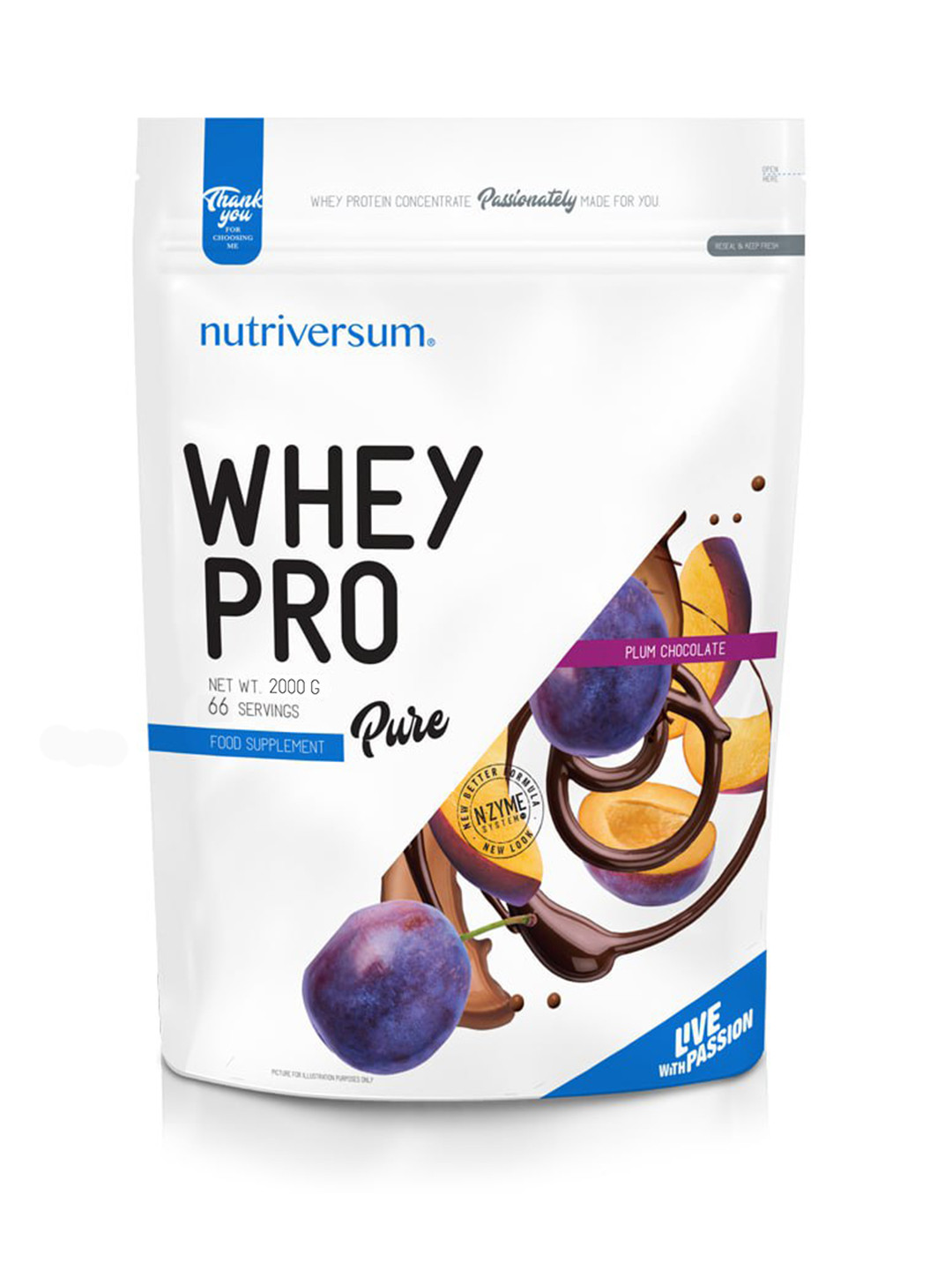 Сывороточный Протеин Nutriversum Whey PRO 2000gr Сливовый Шоколад