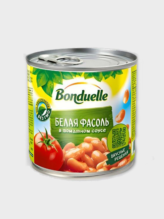 Фасоль белый "Bonduelle" Томат. Соусе ж/б 425 мл.