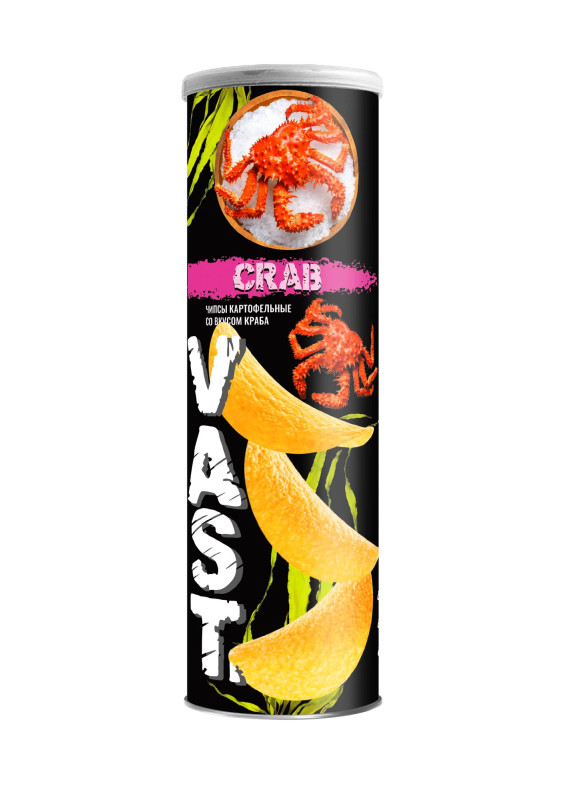 Чипсы "Vast" картофельные со вкусом краба 160 гр.