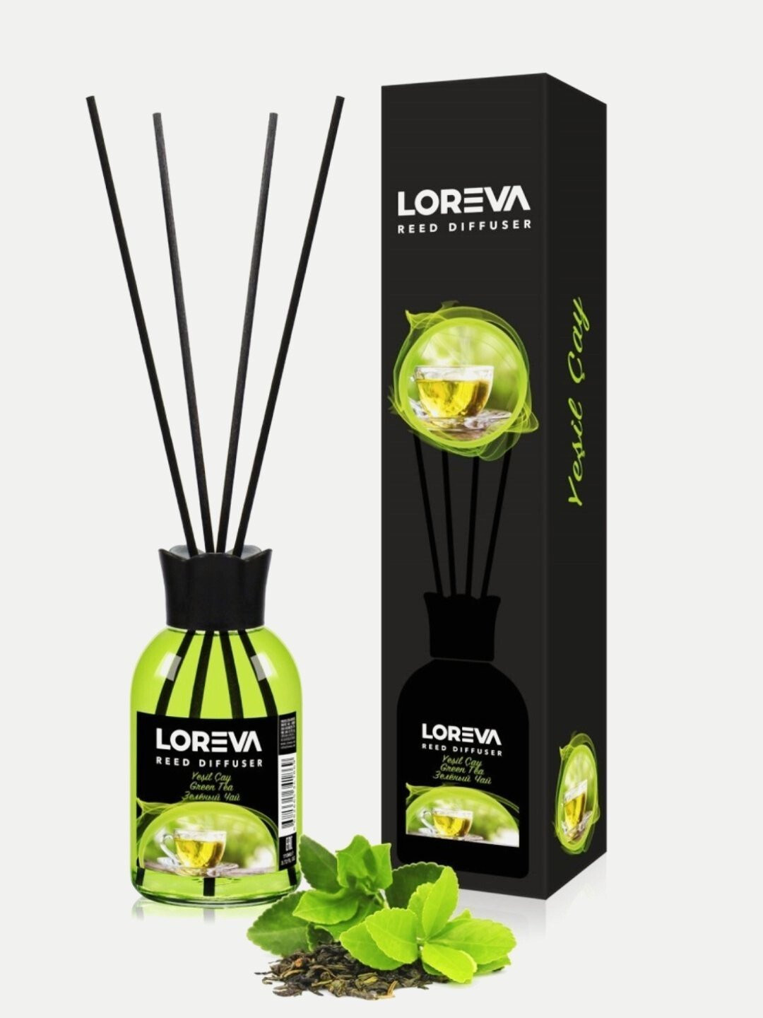 Аромадиффузор для дома Зеленый чай Loreva 55 ml