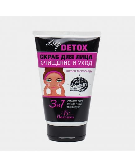 Скраб для лица Deep Detox, очищение и уход, от Floresan150 мл