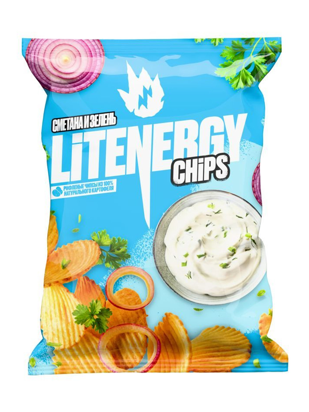 Чипсы Lit Energy "Сметана и зелень", 120 г
