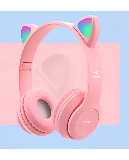 Наушники беспроводные со светящимися ушками Cat Ear P47M