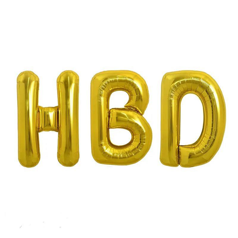 Праздничный набор шариков "HBD"