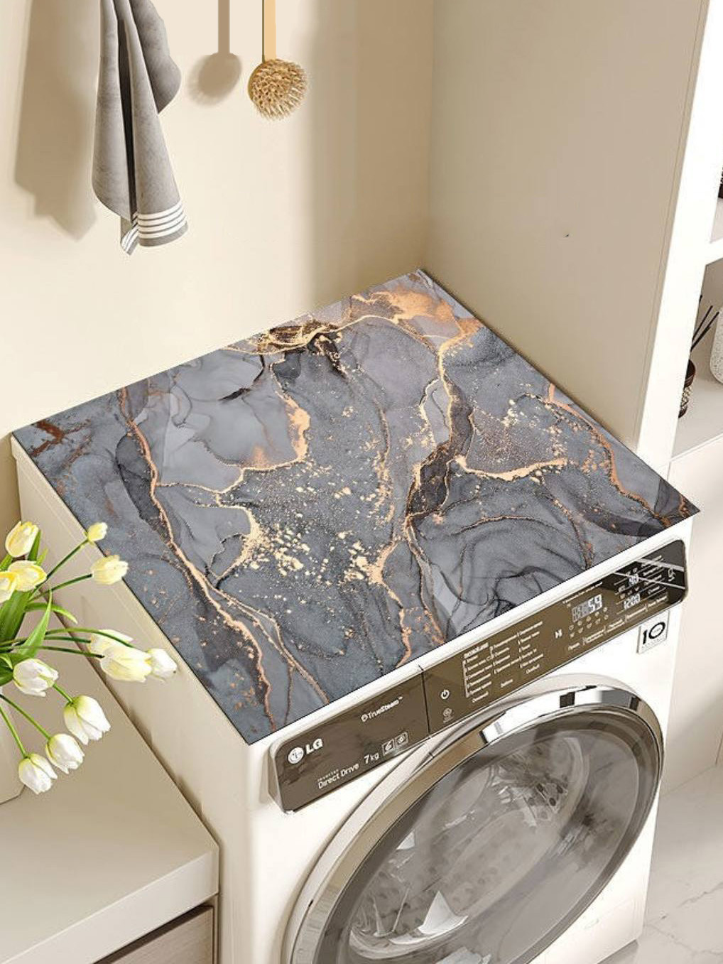 Защитная накладка на стиральную машину "Light Marble" 60*60см