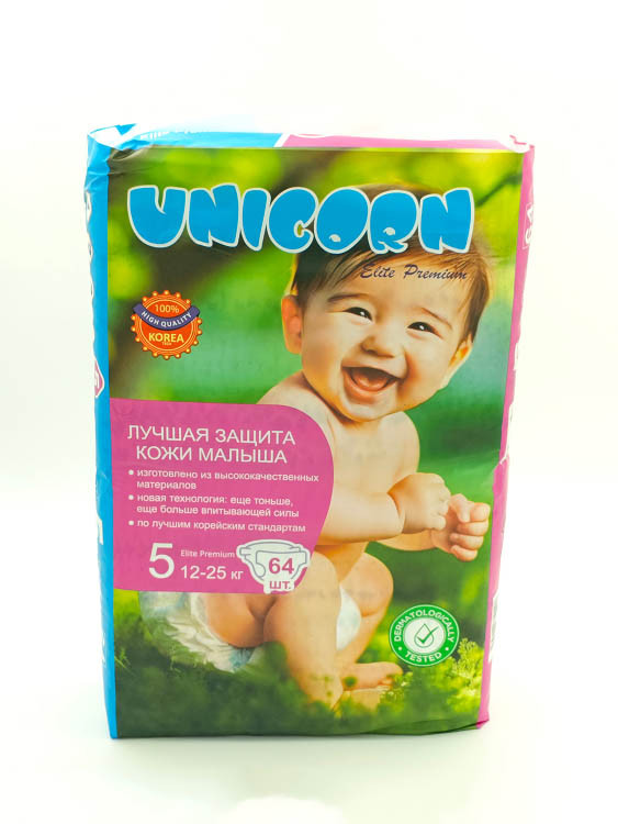 Подгузники UNICORN Elite Premium 5 размер 64шт