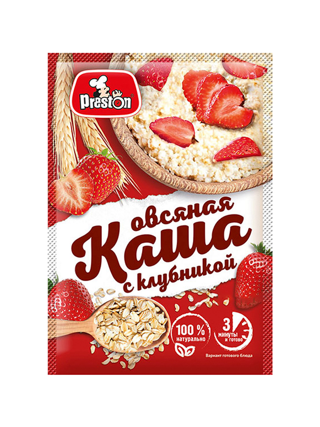 Овсяная каша "Preston" с клубникой, 37 г