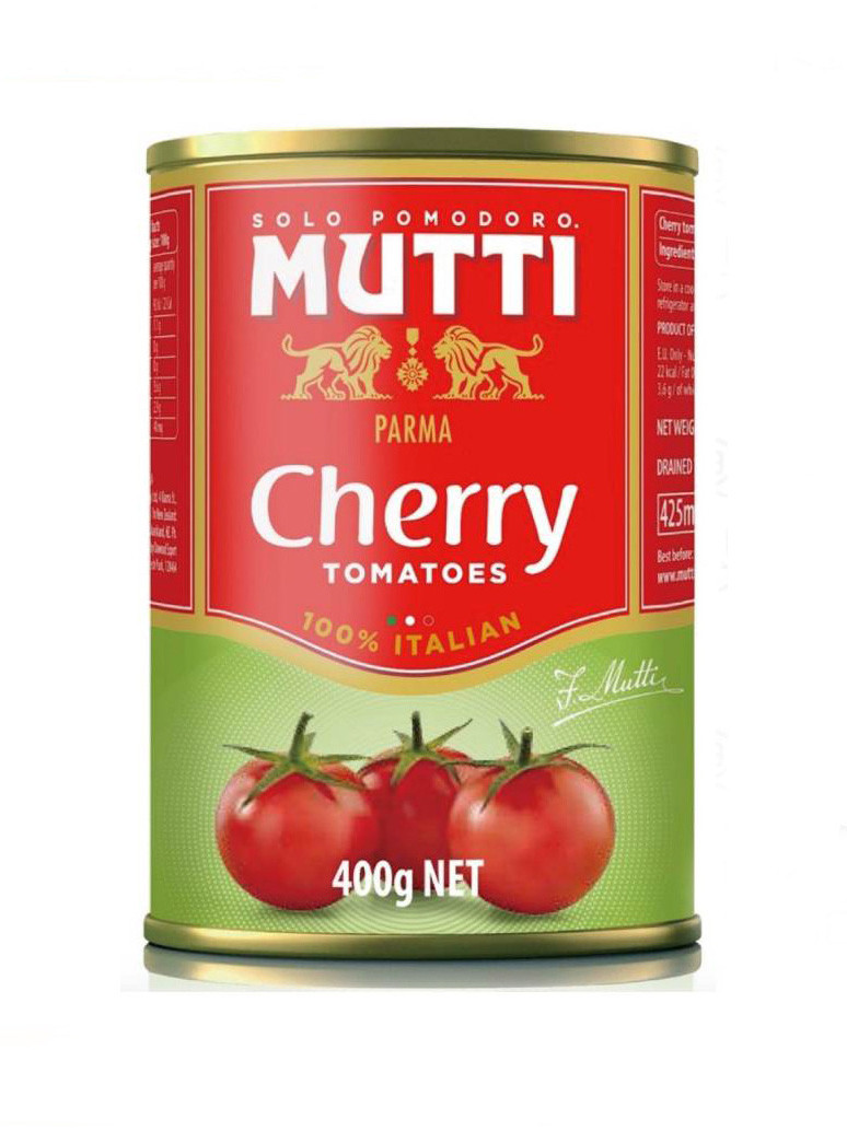 Томаты "Mutti" Черри в томатном соке ж/б. 425 мл.