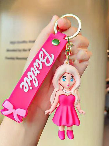 Брелок Barbie с куклой в розовом платье