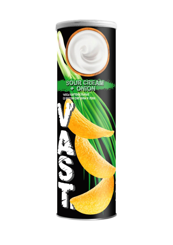 Чипсы "Vast" картофельные со вкусом сметаны и лука 160 гр.