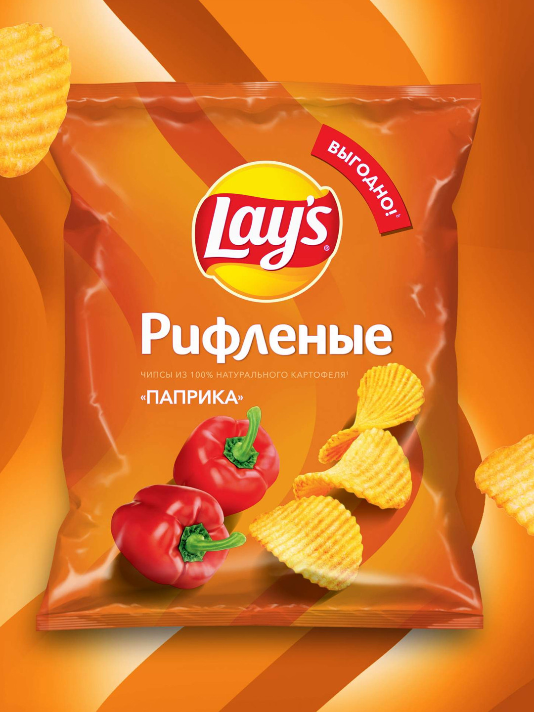 Чипсы Lay's рифленые "Паприка", 70г
