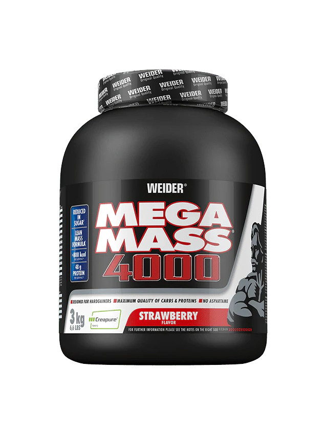 Гейнер Weider Mega Mass со вкусом Клубники 3 кг