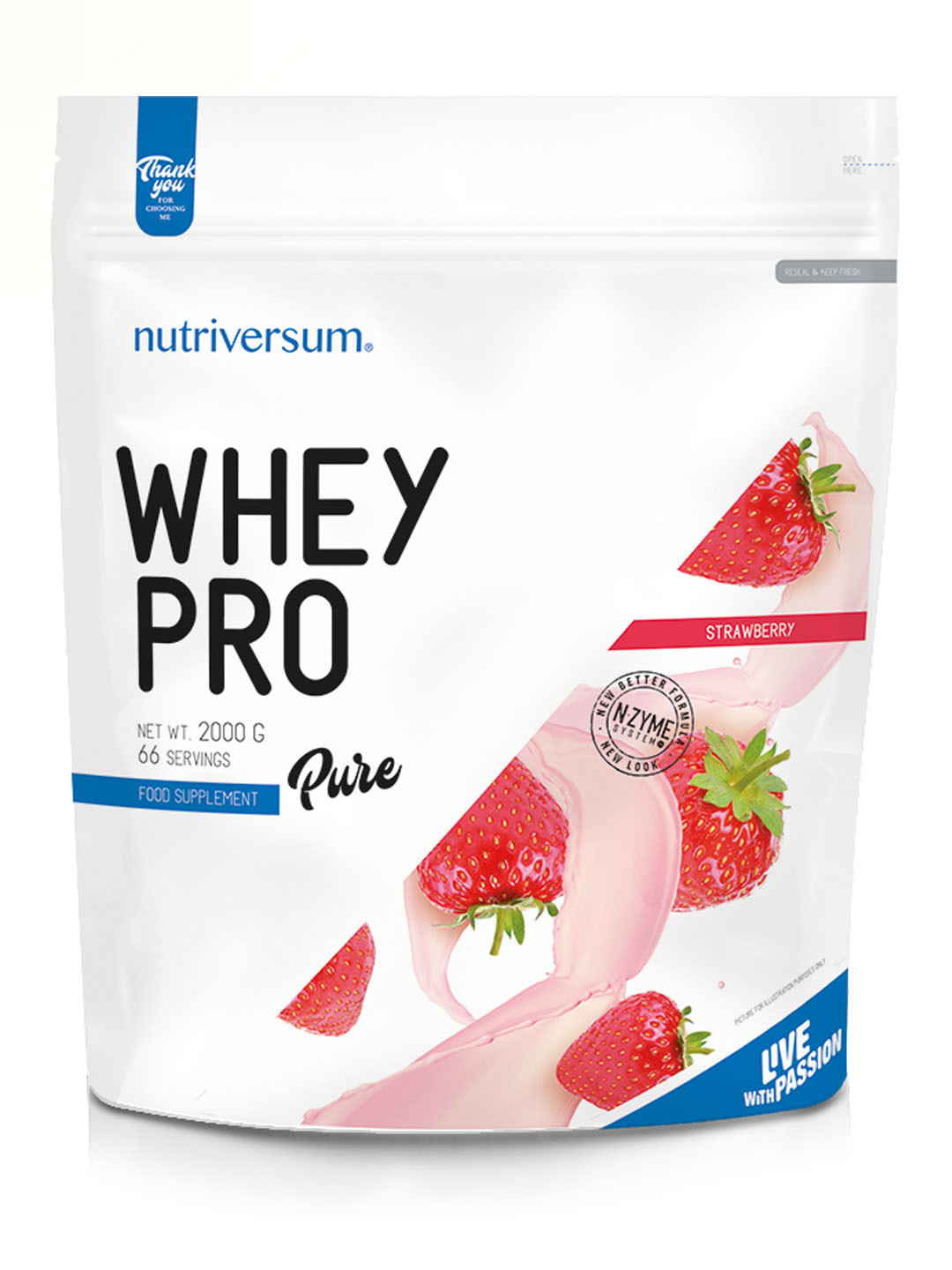 Протеин Nutriversum Whey Pro Pure (Клубника) – 2000 г