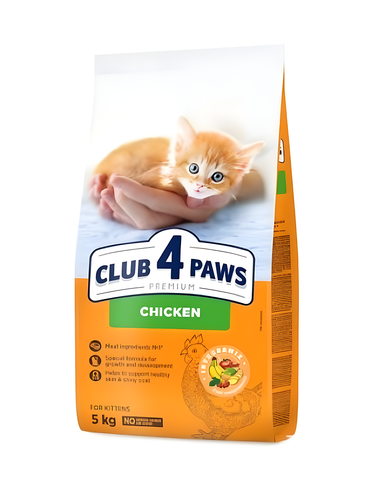 Сухой корм для котят Club 4 Paws с Курицей 5 кг