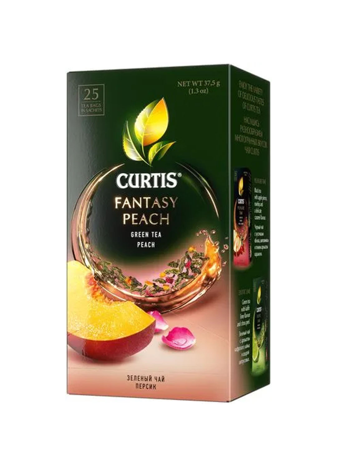 Зеленый чай "Curtis Fantasy peach" c ароматом персика, 25пак, 37.5г