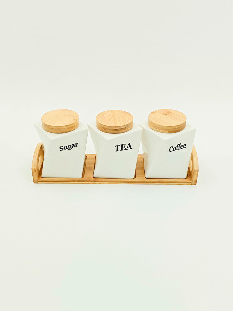 Керамический набор для хранения "Tea, Coffee & Sugar"