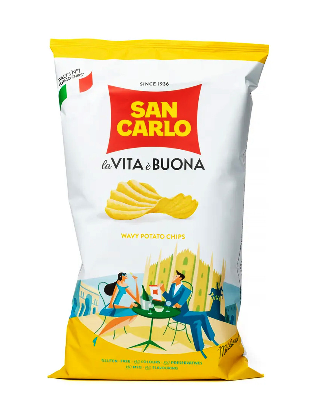 Рифленые чипсы San Carlo  "Wavy Potato" , 150 г