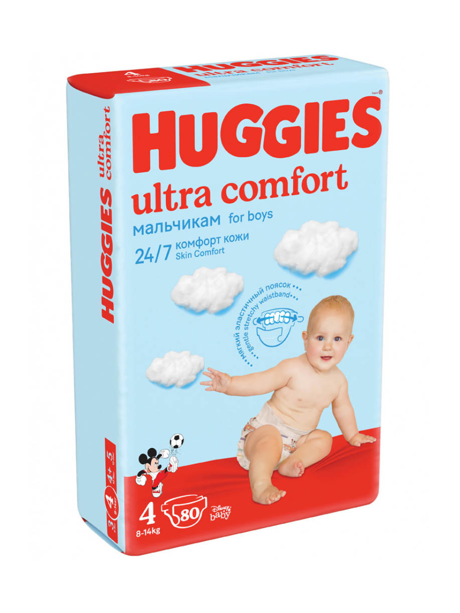 Подгузники "Huggies" Ultra Comfort Мальчиков 4 - 80 шт.