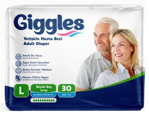 ПОДГУЗНИКИ ВЗРОСЛЫЕ «GIGGLES» (30 шт.) LARGE
