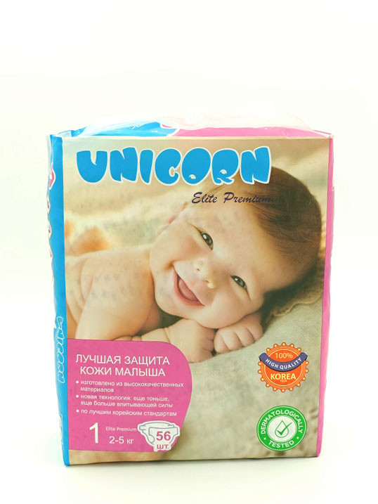 Подгузники UNICORN Elite Premium 1 размер 56шт