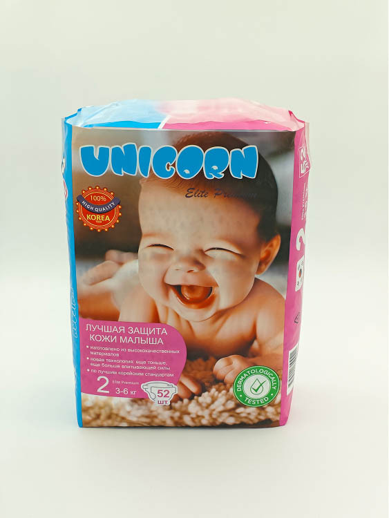 Подгузники UNICORN Elite Premium 2 размер 52шт