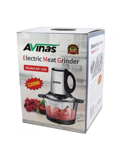 AVINAS AV-336 Многофункциональная высококачественная электрическая мясорубка со стеклянной чашей объемом 3 л