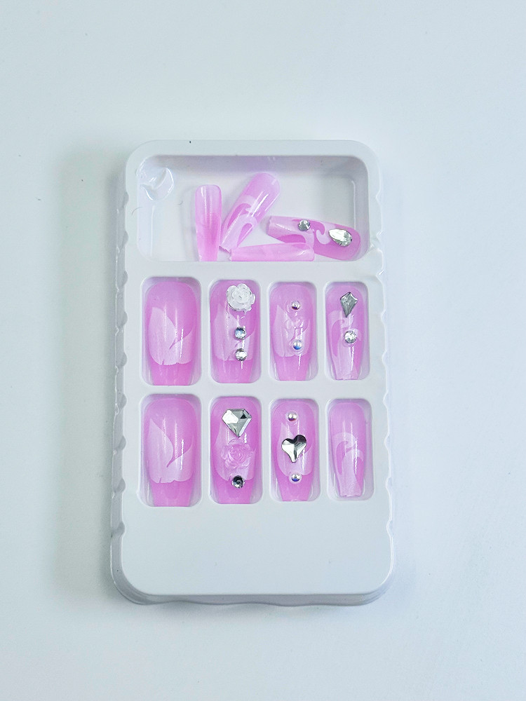 Накладные ногти “Pink Charm” — 12 штук