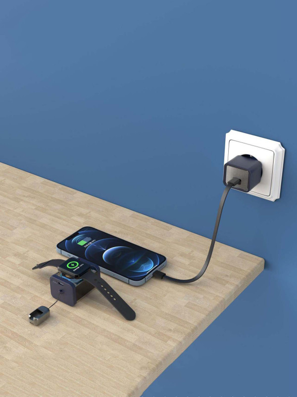 Портативный Mini Powerbank 5200mAh с зарядным устройством и внешним аккумулятором 20 вт, PD Type-C,