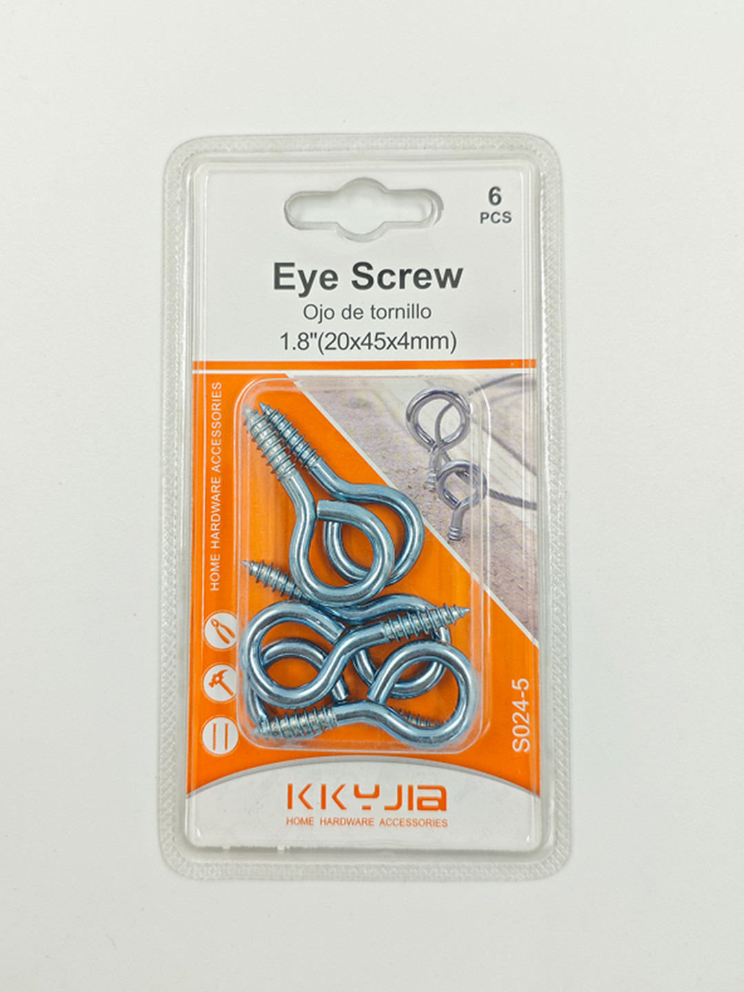 Шурупы-кольца KKUJA 1.8" (20×45×4 мм), 6 шт