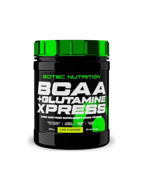 Аминокислоты Scitec Nutrition BCAA + Glutamine Xpress Lime 300гр