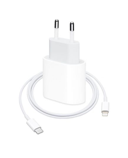 Адаптер питания Apple USB-C 20W с кабелем Type-C - Lightning для iPhone