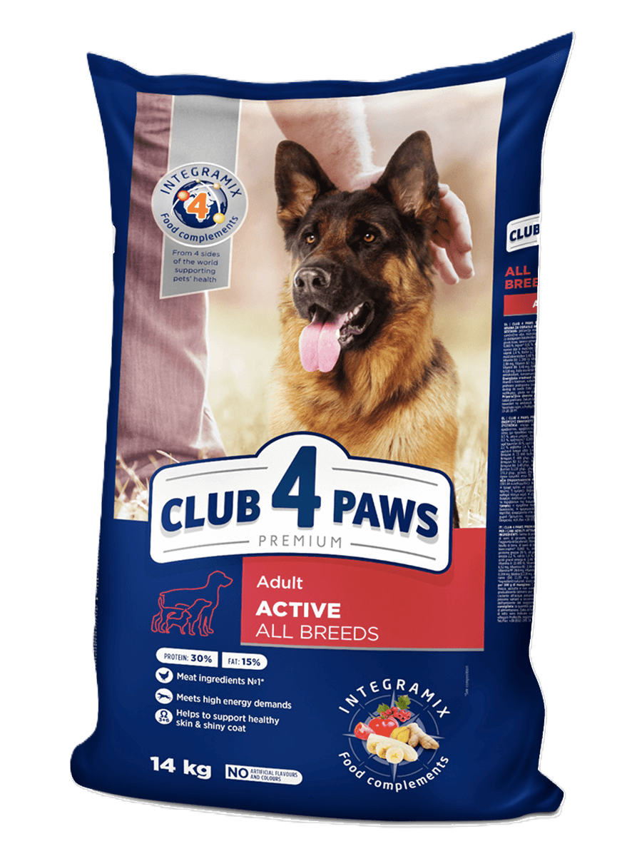 Сухой корм Club 4 Paws для крупных и активных собак 14 кг