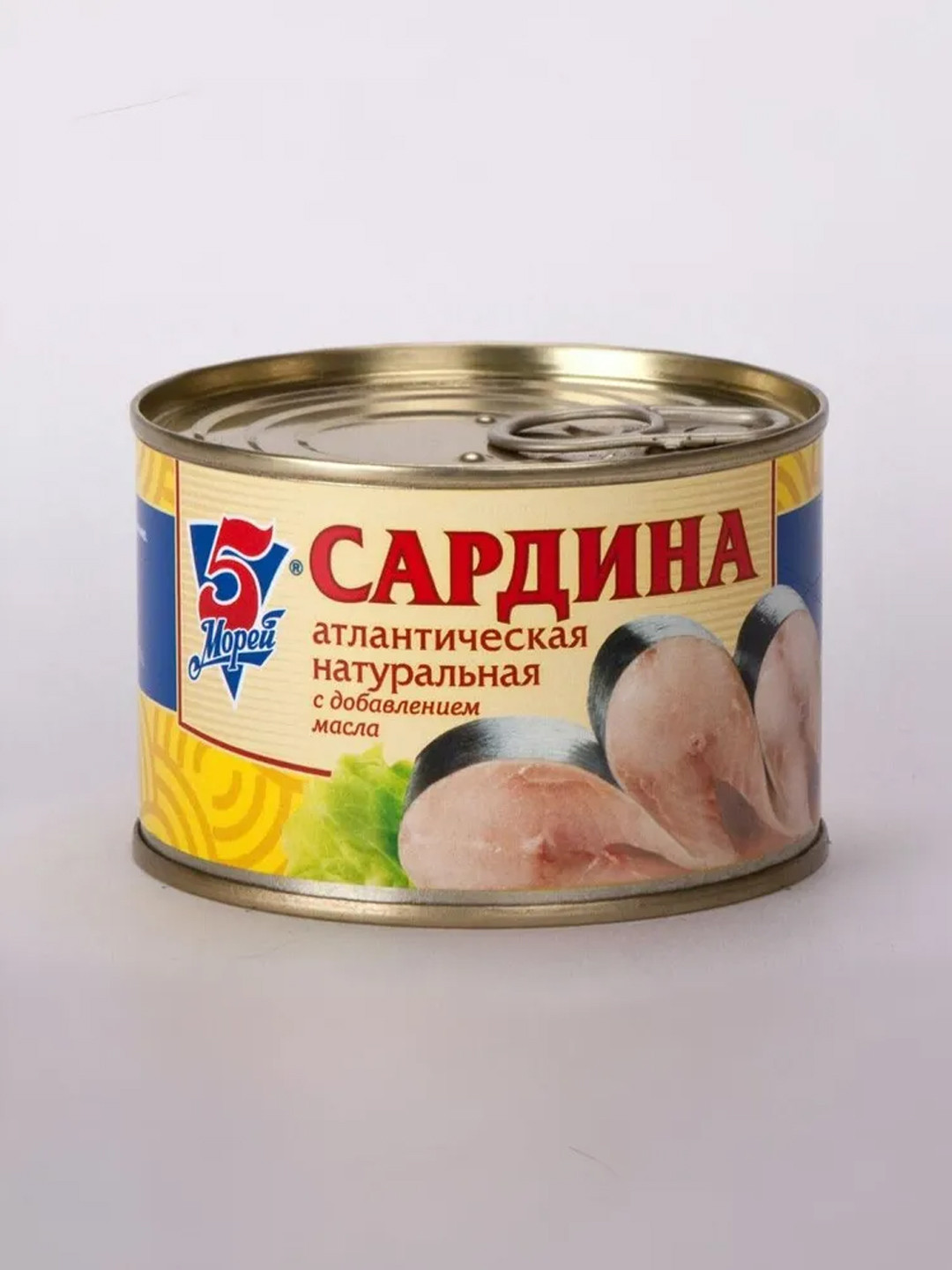 Сардина "5 морей" с маслом ж/б, 250г