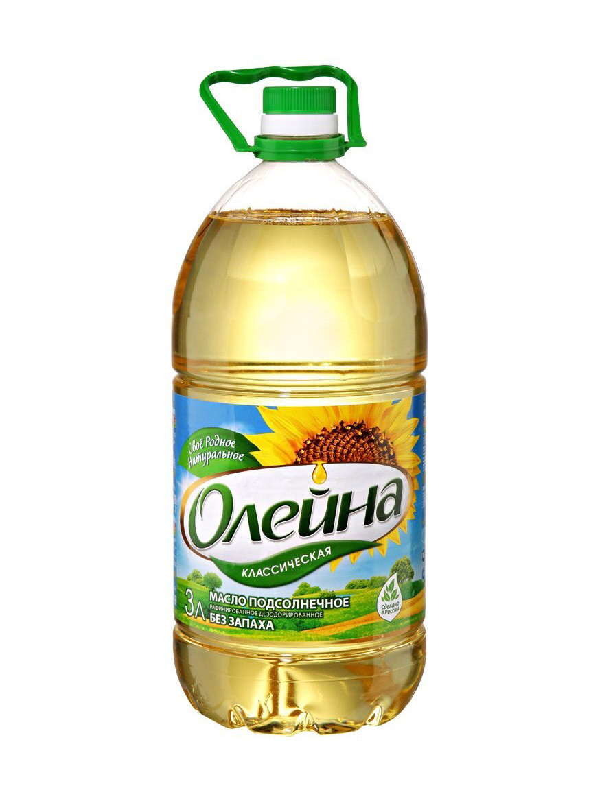 Масло подсолнечное "Олейна" Классическое 3 л.