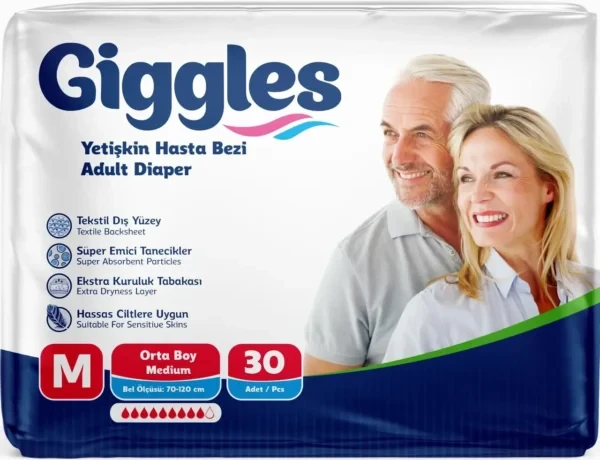 ПОДГУЗНИКИ ВЗРОСЛЫЕ «GIGGLES» (30 шт.) MEDIUM