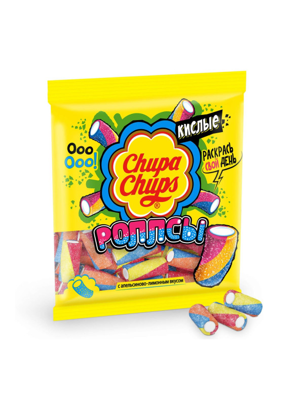 Жевательный мармелад "Chupa - Chups" Кислые Роллсы, 150 гр