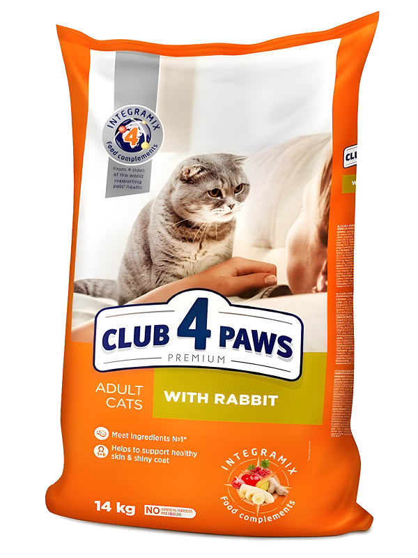 Сухой корм для кошек Club 4 Paws с Кроликом 14 кг