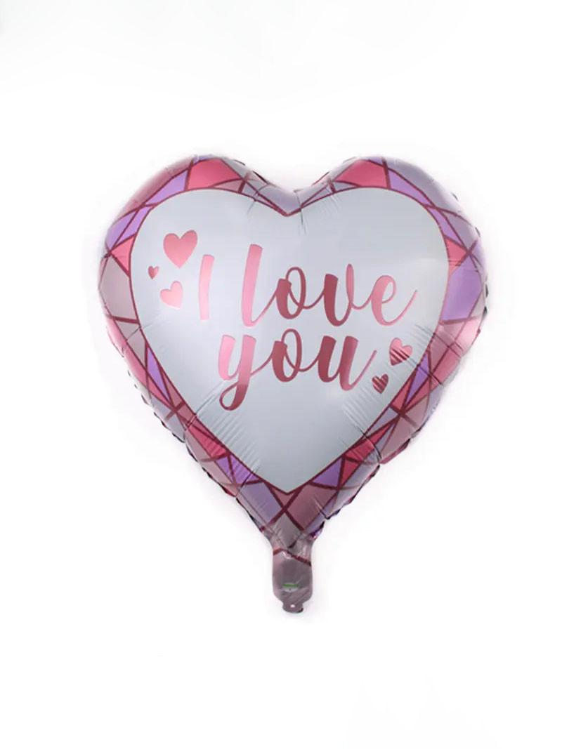 Фольгированный шарик сердце I love you