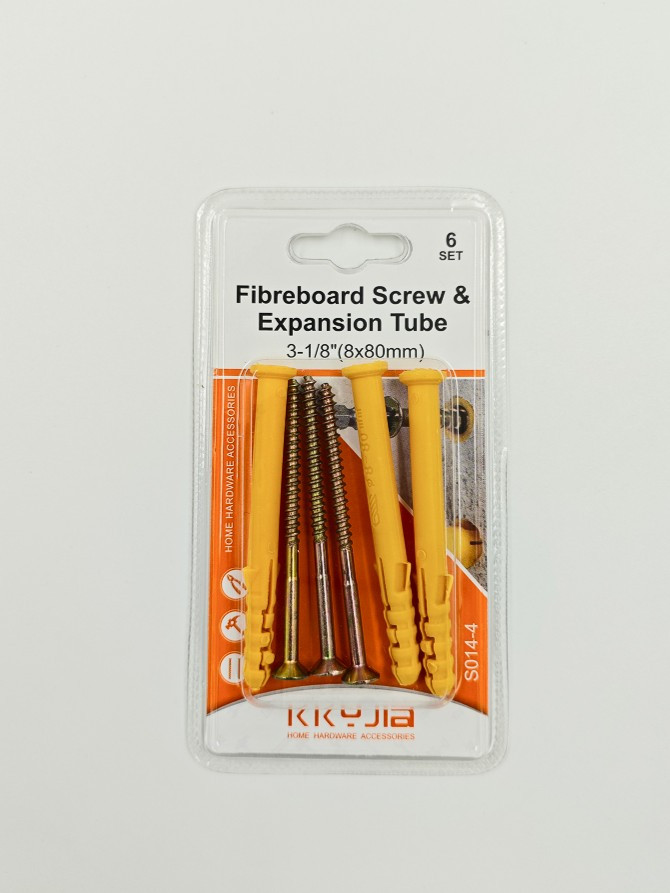Шурупы с распорными дюбелями KKUJA 3-1/8" (8×80 мм), 3 шт