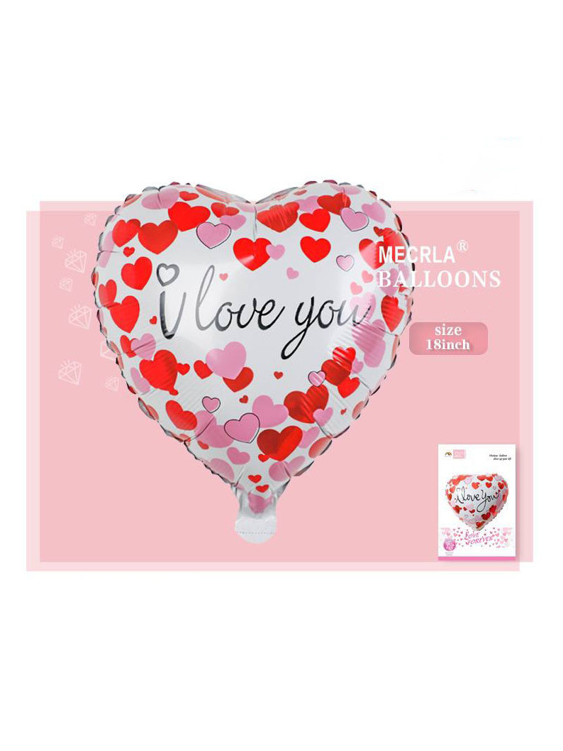 Фольгированный шарик cердце i love you красный
