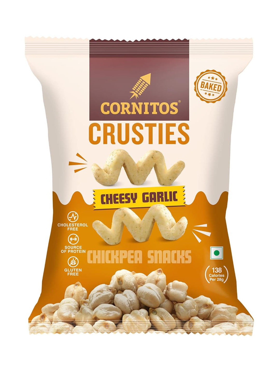 Запечённые  снеки Cornitos Crusties "Cheesy Garlic", без глютена, 57г