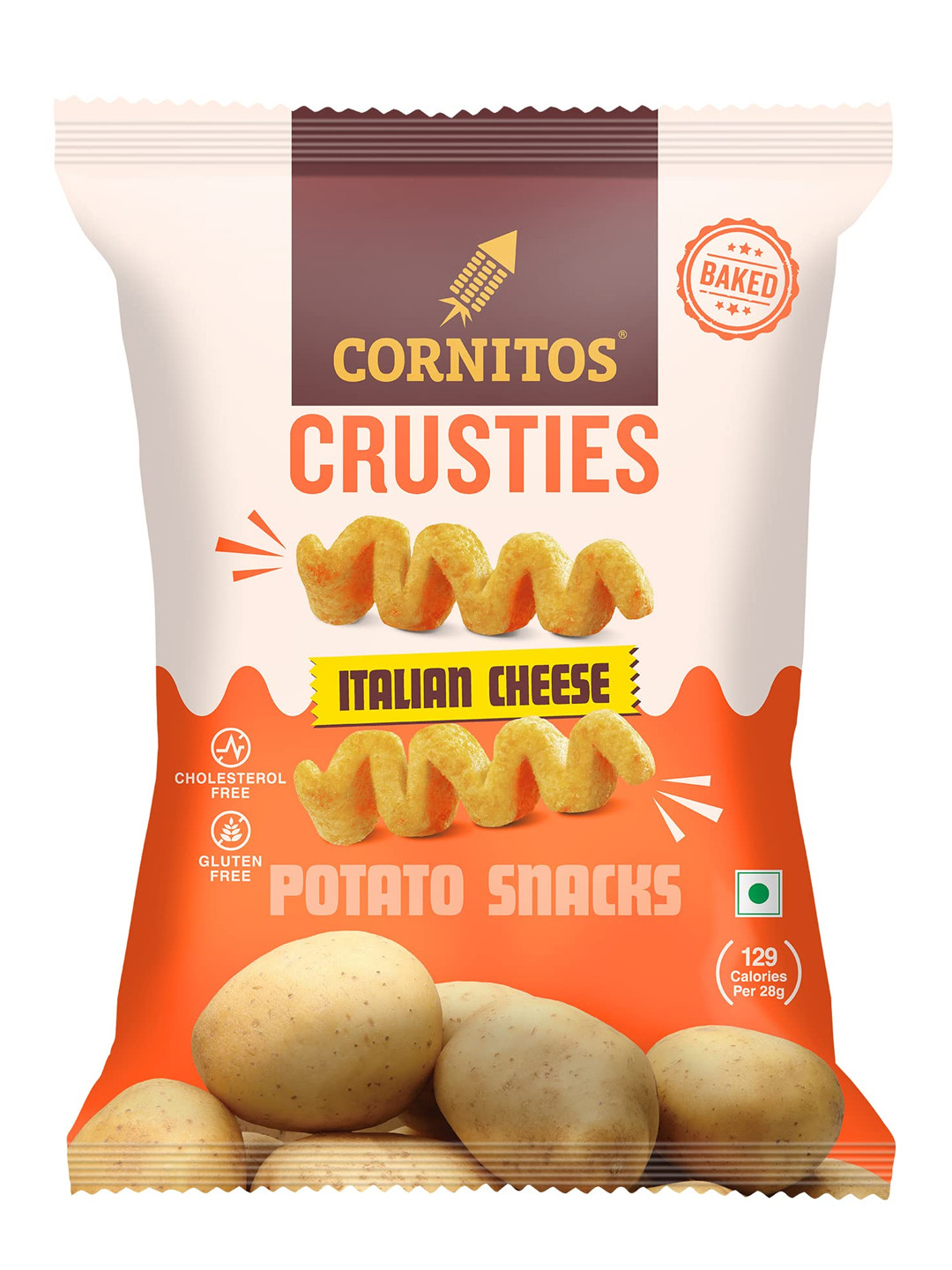 Картофельные снеки Cornitos Crusties "Italian Cheese", без глютена, 57г