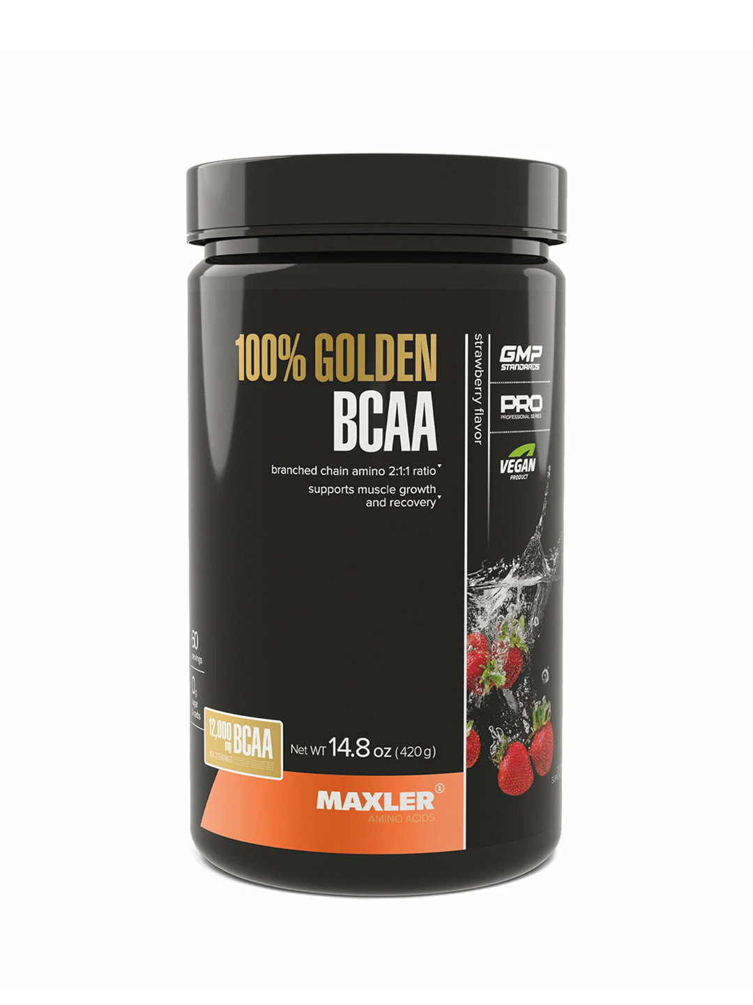Аминокислоты MXL - 100% Golden BCAA / 420 g / Strawberry
